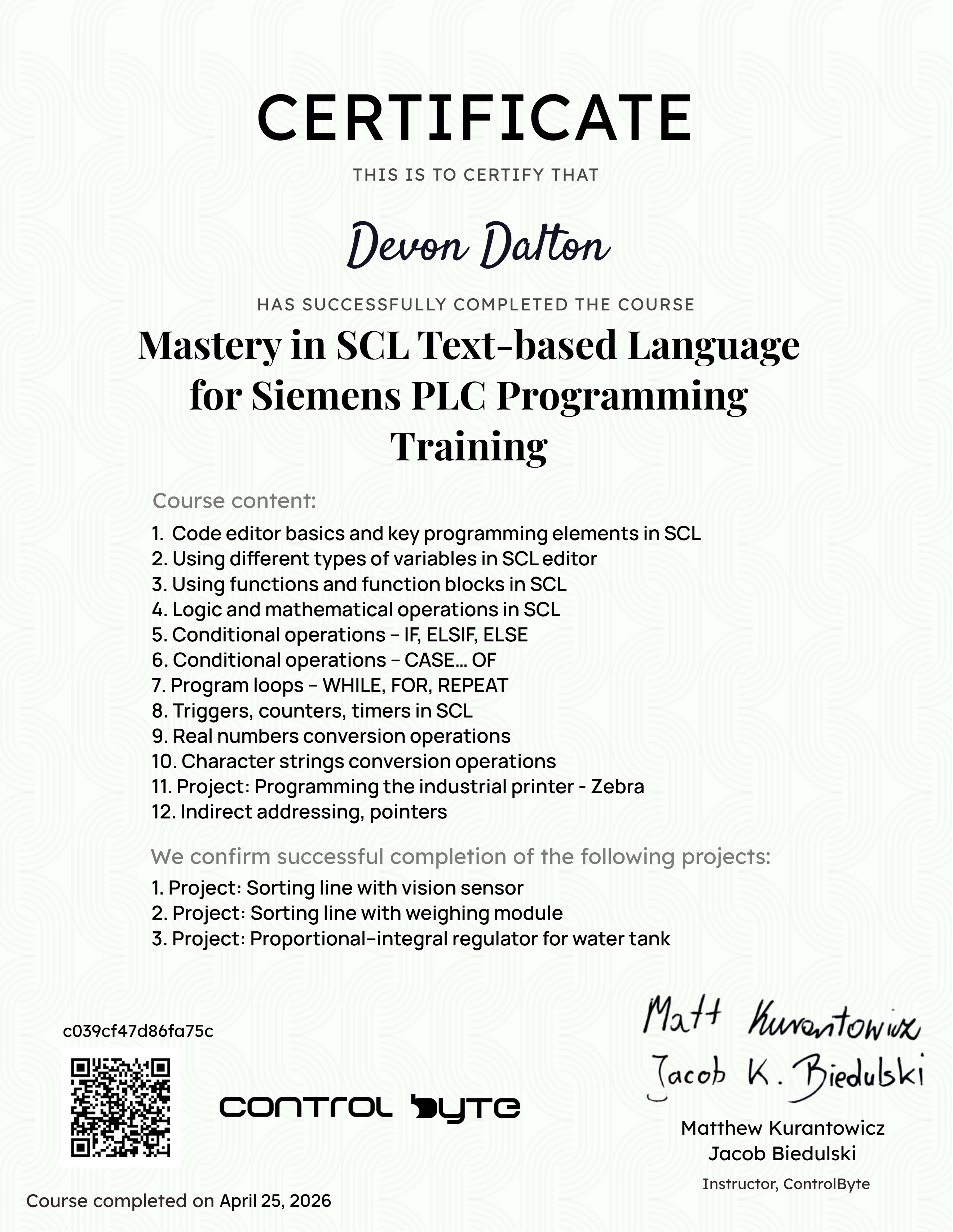 Mastery in SCL Text-based Language for Siemens PLC Programming Training