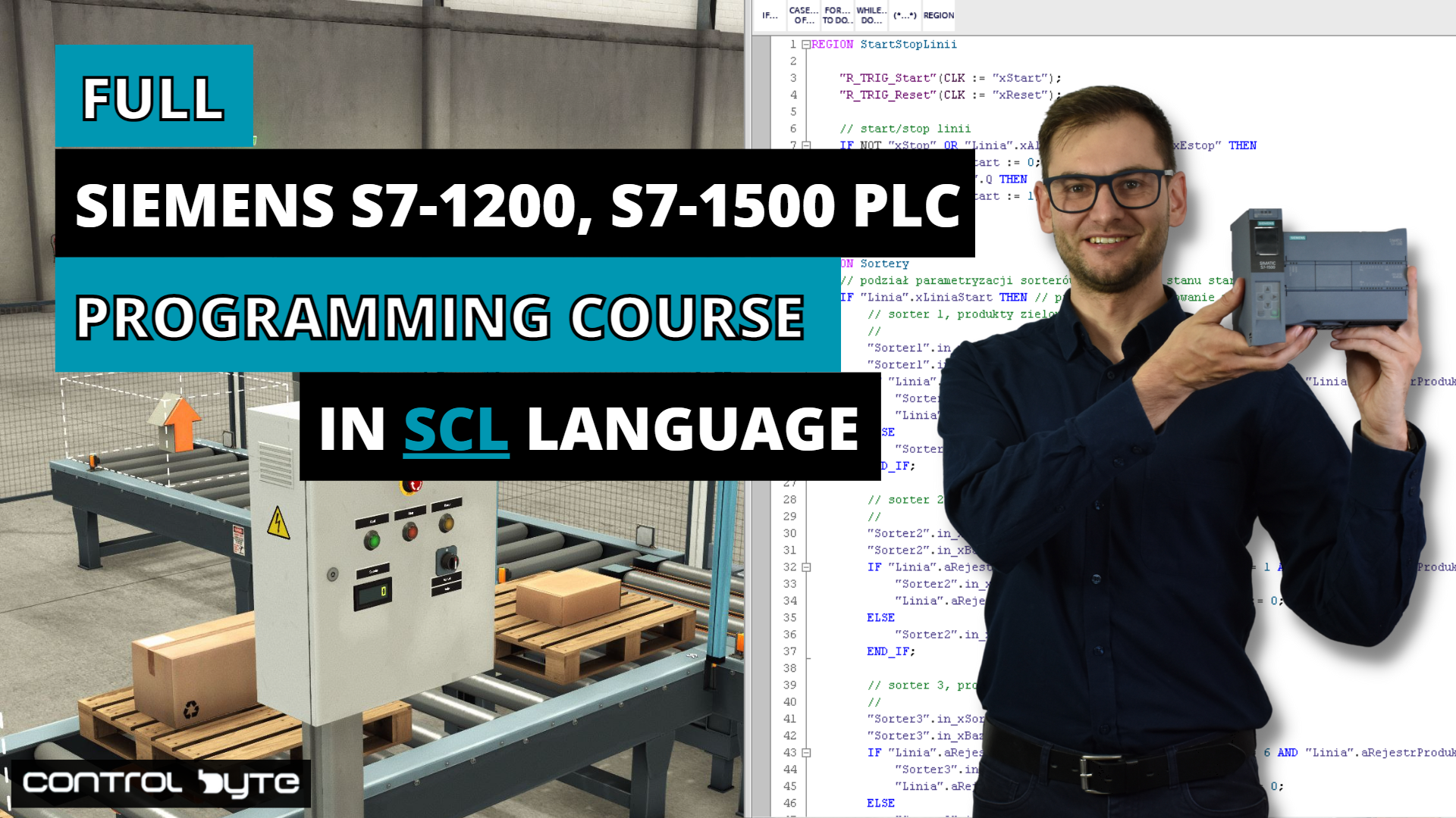 Full Siemens S7-1200, S7-1500 PLC Programming Course in SCL language
